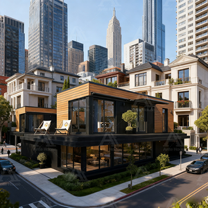 Lüks prefabrik Modern Villa 20ft 40ft taşınabilir prefabrik özelleştirilmiş hafif çelik çift iki katlı konteyner ev tasarımı - Product Image 1