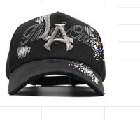 Pengiriman Cepat 31 Topi Oem Custom 5 Panel Rhinestone Original Gorra Olahraga Hitam Suede Brim B CROSS Barbas Topi