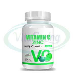 VitaSpring OEM 지원 면역 아연 비타민 C 정제 1000mg 스킨 케어 비타민 C와 아연 정제 - Product Image 1