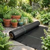 Toile de paillage agricole noire durable en PP tissé, anti-mauvaises herbes, perméable et stabilisée aux UV pour la ferme