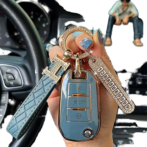 Porte-clés de remplacement à distance 2/3/4 boutons échantillon gratuit couverture de clé de voiture en TPU souple pour Peugeot 406 407 307107 205 <span class=keywords><strong>206</strong></span> accessoires de clé - Product Image 1