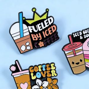 Spille smaltate personalizzate all'ingrosso per amanti del caffè, con chiusura a spilla di sicurezza, ideali come regali per baristi, disponibili per ordini all'ingrosso - Product Image 3