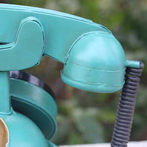 Adorno de Teléfono Vintage de Metal Redondo de 23x18x17cm, Decoración para el Hogar, Accesorio de Exhibición - Product Image 2