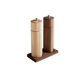 Molinillo de Sal y Pimienta de Madera de Acacia con Perilla Giratoria, Mecanismo Manual de Empuje y Tracción, Ecológico y Duradero - Product Image 2