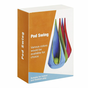 Asiento de vaina para uso interior y exterior 100% algodón hamaca infantil silla columpio para niños - Product Image 6