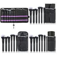 HEXUE 24-teiliges Make-up-Pinsel-Set für Foundation, Lidschatten, Eyeliner, Kosmetik-Pinsel mit Eigenmarke, Professionelles Make-up-Pinsel-Set