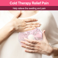 Coussin de gel pour le sein réutilisable chaud et froid personnalisé avec 2 housses douces Pack de thérapie pour le sein Essentiels pour l'allaitement pour soulager la douleur