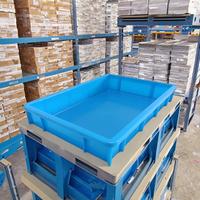 Boîte de manutention UGET recyclable, antistatique, empilable et emboîtable, en plastique solide carré pour l'emballage de composants automobiles