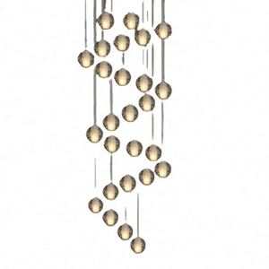 Round Base Globe <strong>Orb</strong> Glass Chandeliers LED <strong>Hanging</strong> <strong>Lighting</strong> Modern Crystal Chandelier Luxury Stair Cristal Chandelier CZ2592/26R - Product Image 1