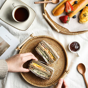 Bandeja <span class=keywords><strong>de</strong></span> ratán hecha a mano para <span class=keywords><strong>desayuno</strong></span>, cesta <span class=keywords><strong>de</strong></span> mimbre para fruta, pan, Picnic, aperitivos, contenedor <span class=keywords><strong>de</strong></span> almacenamiento <span class=keywords><strong>de</strong></span> cocina con mango <span class=keywords><strong>de</strong></span> madera - Product Image 3