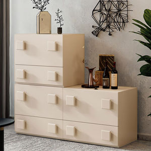 Armoire latérale de rangement en bois massif <span class=keywords><strong>Carmen</strong></span>, style moderne du milieu du siècle, pour chambre à coucher, salle à manger, salon, hôtel, villa, maison - Product Image 1