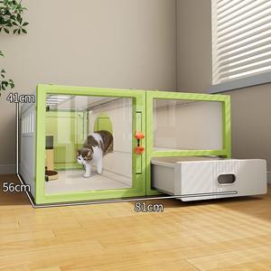 Katzenkondominium mit Integrierter Katzentoilette Geräumiger Innenkatzenschrank für <span class=keywords><strong>Maine</strong></span> Coons & Große Rassen - Product Image 5