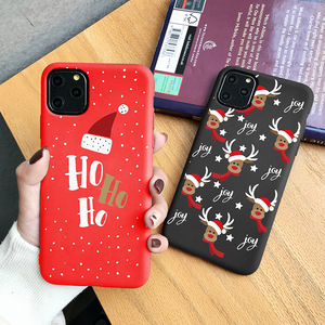Design personalizzato vari pupazzi di neve custodia per telefono di natale opaca morbida tpu elk regalo simpatico cartone animato <span class=keywords><strong>tema</strong></span> custodia per cellulare per iphone 12 13 - Product Image 4