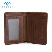 Kualitas tinggi pria kulit asli RFID memblokir dompet klip ukuran kecil gaya pendek menampilkan PC TF SD Data penyimpanan Slot kartu