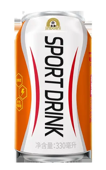 Bebida de electrolitos de etiqueta privada 330ml * 24 latas caja completa jugo de naranja sabor a miel soda carbonatada bebidas energéticas deportivas saludables