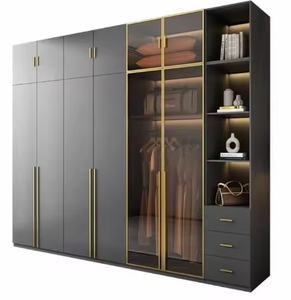 木制衣柜橱柜衣柜衣柜抽屉卧室收纳器大壁橱 - Product Image 2