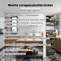Étagères de rangement coulissantes hautes en aluminium pour cuisine moderne, panier coulissant latéral, écologique, multifonctionnel, rangement pratique