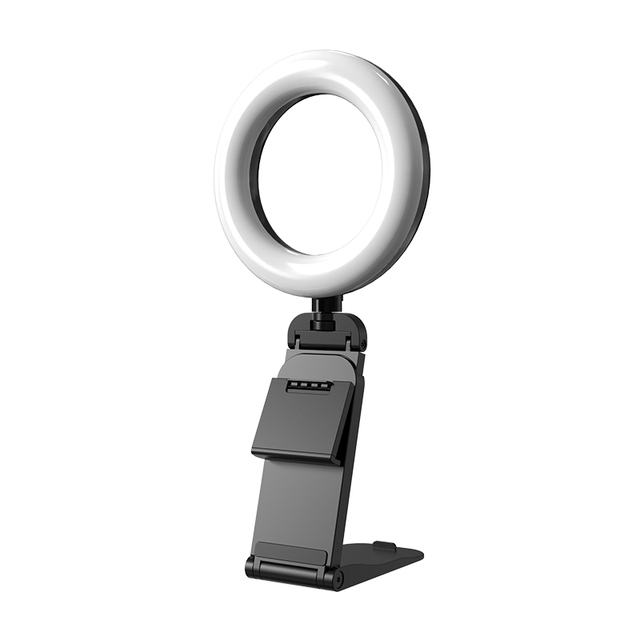 Zoom Lighting Desktop LED Ring Light for Conference Video Selfie Lighting Mini 5 Inch Lamp for Phone with Multi Functional Stand