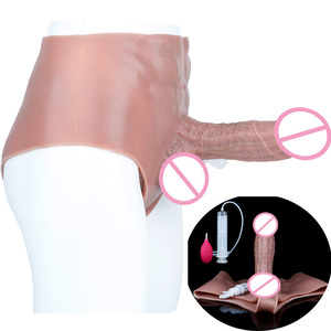 SXXY Foreskin Squirting Solid Dildo Pants With Realistic Abs Design for Women Lesbian Sex Ejaculation Butt Plug Wholesale OEM - Product Image 1