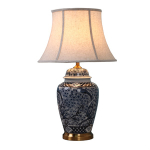 Lampada da Tavolo in Ceramica Dipinta a Mano Blu e Bianca Cinese Nuovo Modello per Illuminazione di Camere d'Albergo, Soggiorno, Camera da Letto, Comodino Dropshipping - Product Image 5