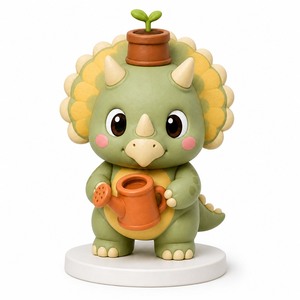 Figura <span class=keywords><strong>de</strong></span> Jardín <span class=keywords><strong>de</strong></span> Dinosaurio Triceratops, Juguete <span class=keywords><strong>de</strong></span> PVC Personalizado, Regadera, <span class=keywords><strong>Maceta</strong></span>, Broto, Chibi Coleccionable, OEM ODM, Regalo para Niños, Caja Sorpresa - Product Image 2