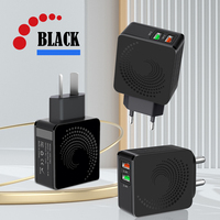 Chargeur rapide double USB 2.4A pour téléphone portable, prise US/EU/UK 12V/24V, prix usine