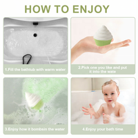 Parfum-personnalisation 40G nourrissant aromathérapie Relaxation tremper boule de bain fizzies huile essentielle Cupcake bombe de bain pour les enfants