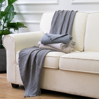 Couverture en bambou biologique Morrocco pour adulte King Size 4 couches de gaze de coton respirante pour literie en mousseline de soie grande couverture pour canapé