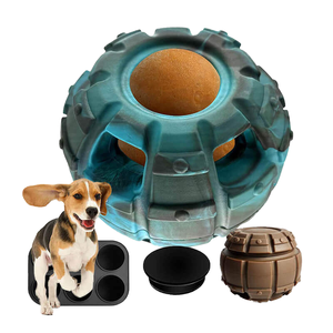 Giocattolo da masticare interattivo eco-friendly per cani di grandi dimensioni in gomma congelabile palla di cibo lento facile trattamento pulito dispensando novità per l'ansia - Product Image 4