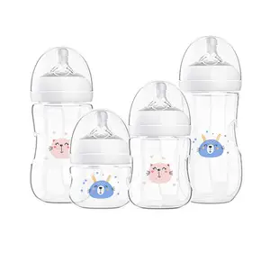 Factory wholesale price High-quality 240ML Wide Neck Anti-Dropping Best PP Feeding Bottles For Baby