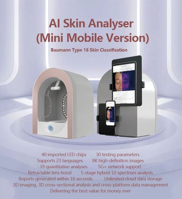 2026 New Arrival AI 3D Skin Analyzer System with Side Coverage Imaging and Deep RBX Detection Technology for Full Skin Diagnosis