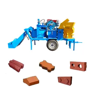 M7M1 A mobile hydraulic clay brick making machine produced by two molds simultaneously