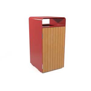 Outdoor Steel <strong>Trash</strong> Bin Custom Sorting Metal Waste <strong>Segregation</strong> Bin Factory Wholesale Street Dustbin - Product Image 3