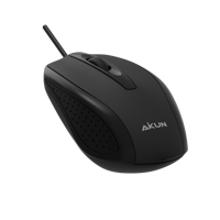 Souris optique filaire 3D AIKUN KM602 pour bureau et domicile, 1200 DPI, câble USB, roue en caoutchouc, Plug and Play