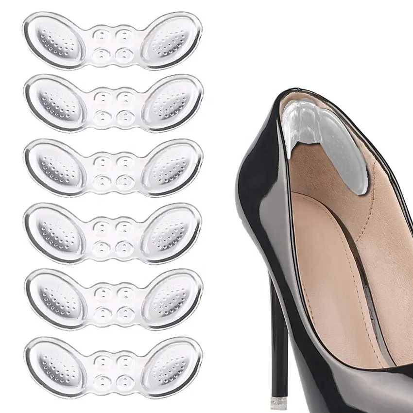 2021, Transparente Silikon-Fersen einlage Gel kissen polster Einlegesohle High Dance-Schuhe Griff Anti-Reibungs-Fußpflege-Einlegesohle HA00512
