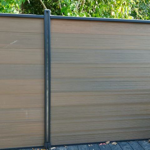 Eco-Friendly WPC Anti-Climb Security Garden Fence Chain Link Rail 6 Feet Linyuanwai GJ13 for Balconies Houses Waterproof