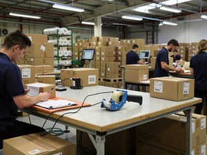 Industrial Tape Dispenser for Carton Sealing, Packaging Productivity <b>Tool</b> for Warehouses, Fulfillment Centers, Shipping <b>Stations</b> - Product Image 5