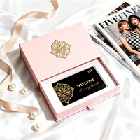 Caja de Regalo de Cartón Rígido de Lujo para Tarjetas Coleccionables VIP, Laminación Mate, Recubrimiento UV, Empaque Elegante para Tarjetas de Felicitación Empresariales y de Boda
