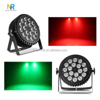 Projecteur LED plat DJ RUIEN 18*18W RGB 6-en-1 avec corps en aluminium, activation sonore et contrôle DMX512 pour KTV/hôtels
