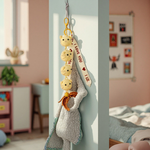 Handmade móc sang trọng Móc khóa đồ chơi mini Keychain Quà tặng tự làm trang trí sợi Túi Mặt dây chuyền Đen lợn vịt quyến rũ chuỗi Keychain - Product Image 6