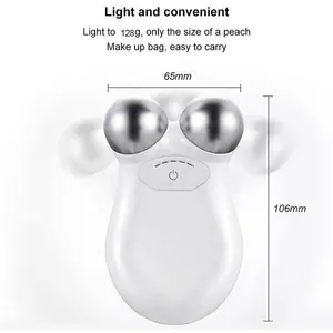 गर्म बेच वी आकार TightenTtrinity चेहरा रोलर मालिश मशीन ईएमएस Microcurrent मिनी उठाने इलेक्ट्रिक चेहरे की मालिश