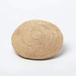 Nouveauté 2024, tendance estivale, chapeau béret en paille raphia crocheté pour femmes et filles - Product Image 5