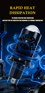 GOODZOOM Mini lente de proyector biled H4 bombilla de faro LED 24 voltios Plug and Play Bi Led proyector de luz faros H4 para coche - Product Image 3