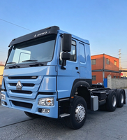 Kondisi Baik Traktor Head Bekas Sinotruk Howo 6x4 371HP Euro2, Unit Traktor Berat 10 Roda untuk Pengangkutan Kontainer di Afrika.