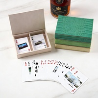 Boîte de rangement pour jeux de casino en cuir PU, luxe, personnalisée, texture alligator, organiseur de cartes à collectionner, étui pour jeu de tarot
