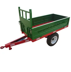 Mini Tractor Trailer 1.5 Tấn 2 Bánh Xe Trang Trại Dump Tipping Trailer Để Bán