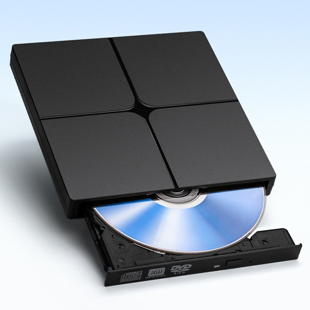 Four-Grid USB3.0 Type-C External DVD Burner Portable CD/DVD Disk Drive with 4MB Cache for Laptop