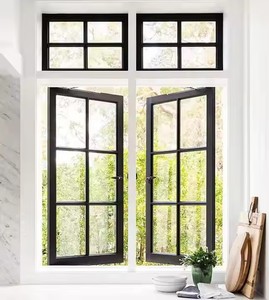 Ventana Abatible de Aleación de Aluminio al por Mayor con Mosquitera Integrada y Toldo para Villas, Ventana Francesa - Product Image 3