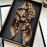 Квадратные шелковые шарфы 70*70 см под заказ, Простой шелковый шарф, роскошный платок с принтом для дам