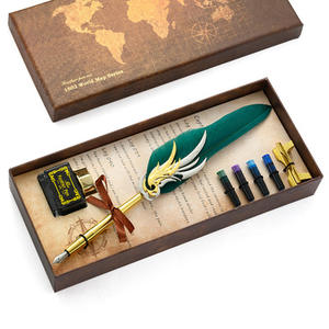 Juego de Bolígrafos de Pluma Personalizados al por Mayor con Estuche de Metal Premium para Almacenamiento de Tinta, Bolígrafo de Firma para Negocios, Caja de Regalo Premium - Product Image 1